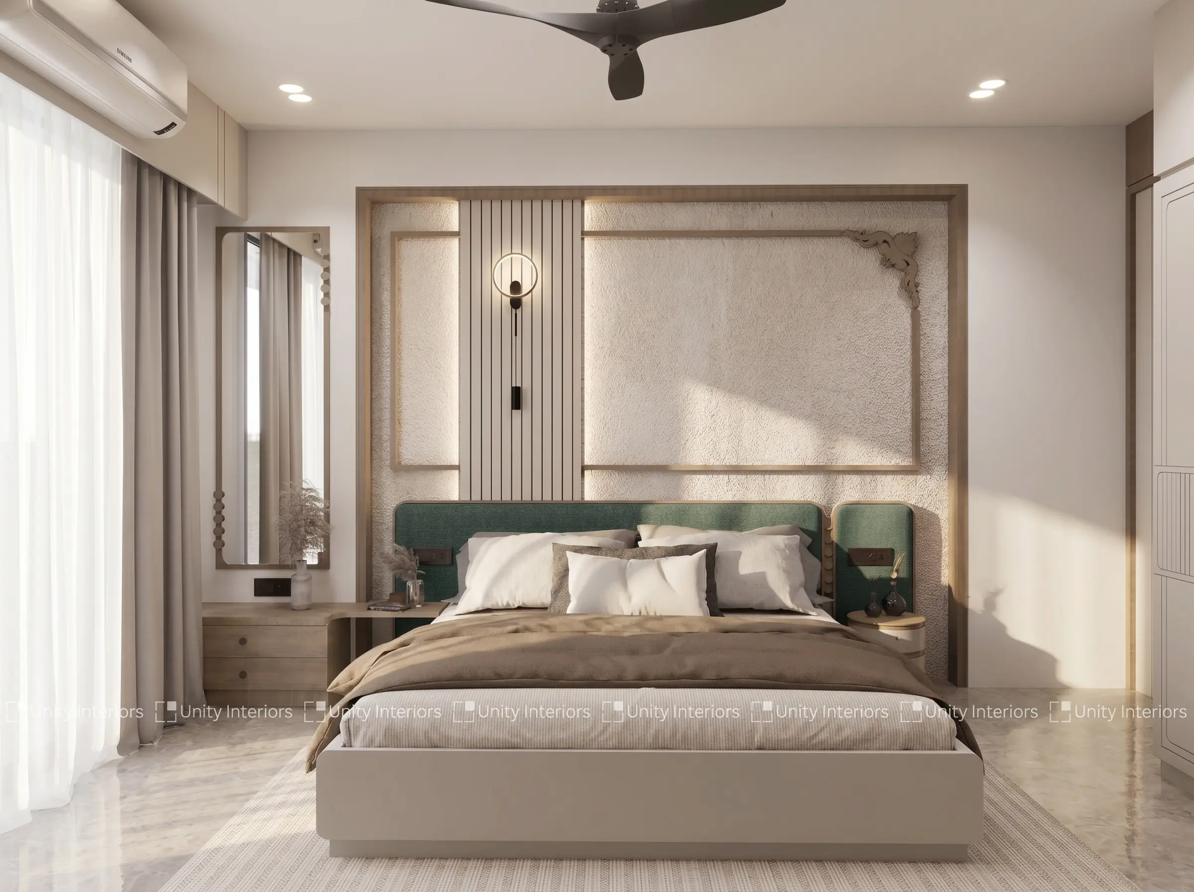Bedroom Design, Bedroom Design by Ekta Makadia, Founder of Unity Interiors, Unity Interiors, Premium Interior Designing Firm, Ahmedabad.